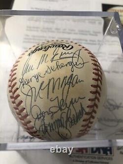 1975 Cincinnati Reds World Series Team Signed Baseball PSA DNA 28 Autos Rose +