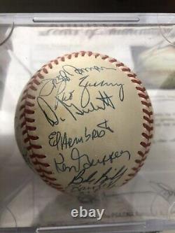 1975 Cincinnati Reds World Series Team Signed Baseball PSA DNA 28 Autos Rose +