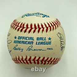 1977 New York Yankees World Series Champs Team Signed AL Baseball JSA COA