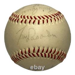 1981 LA Dodgers World Series Champion Signed Baseball Lasorda Garvey Stewart COA