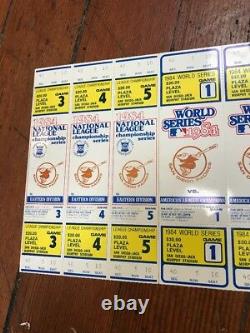 1984 World Series Ticket Strip Detroit Tigers San Diego Padres