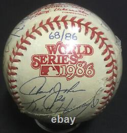 1986 Mets Team Signed World Series baseball 23 auto Gary Carter Steiner COA /86