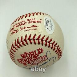 1986 New York Mets World Series Champs Team Signed W. S. Baseball JSA COA