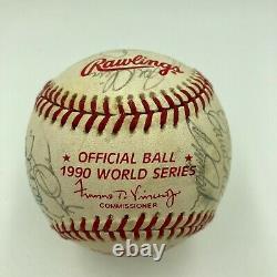 1990 Cincinnati Reds World Series Champs Team Signed NL Baseball With COA