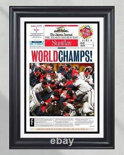 1995 Atlanta Braves World Series Champions Framed Front Page Newspaper Print