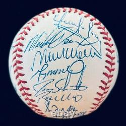 1995 Atlanta Braves World Series Team Signed by 32 OML OWS Baseball JSA Chipper+