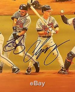 1995 Braves World Series Baseball Signed Autographed Lithograph COA PROOF