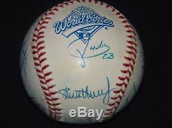 1995 Braves team signed World Series baseball Glavine Cox Justice Lopez Smoltz