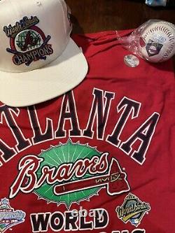 1995 World Series atlanta braves world Champions collection Baseball, Cap, Shirt