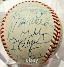 1996 Atlanta Braves team Signed OMLB World Series BASEBALL 38 SIGs. JSA