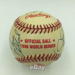 1996 NY Yankees Team Signed World Series Baseball Derek Jeter Mariano Rivera JSA