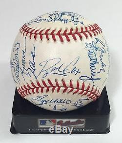 1996 World Series Braves Team Signed Autograph Baseball Greg Maddux COA