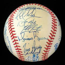 1998 NY Yankees World Series Champs Team Signed Baseball Derek Jeter JSA COA