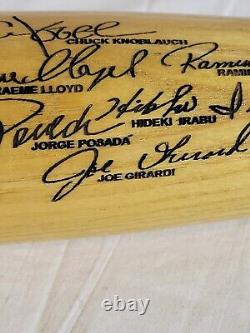 1998 New York Yankee World Series Team Stamped Authentic Bat Number #3200/5000