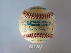 1999 New York Yankees Team Signed Baseball World Series line-up COA derek jeter