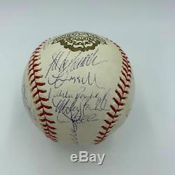 2001 Yankees Team Signed World Series Baseball Derek Jeter Mariano Rivera JSA