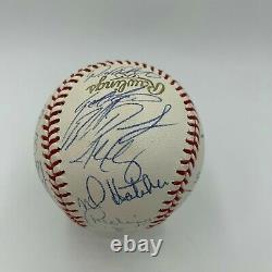 2002 Anaheim Angels World Series Champs Team Signed W. S. Baseball With JSA COA
