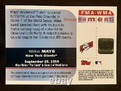 2003 Topps Finest Moments Giants Willie Mays Auto World Series The Catch HOF