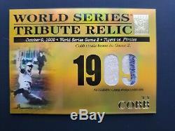 2003 Topps Tribute World Series Gold Ty Cobb Game Used Pinstripe Jersey Sp 1/25