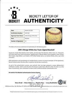 2005 WORLD SERIES WHITE SOX Team Signed Official MLB Baseball BAS LOA 26 Sigs