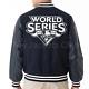 2009 Ny Yankees World Series Black Varsity Jacket With Genuine Leather Sleeves