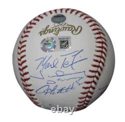 2009 New York Yankees Team Signed World Series Baseball 9 Sigs Steiner 33945