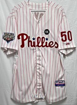 2009 Philadelphia Phillies World Series Jamie Moyer #50 Jersey HK Size 54