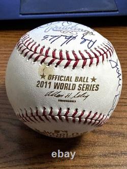 2011 RANGERS TEAM SIGNED AUTOGRAPHED 2011 WORLD SERIES BASEBALL! Sundberg, Nadel