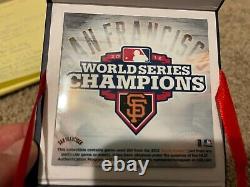 2012 san francisco giants World Series Game Used Dirt Filled Crystal Baseball