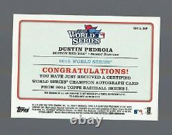 2014 Topps Series 1 Dustin Pedroia 2013 World Series Auto #33/50 Red Sox