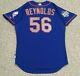 2015 World Series Reynolds Size 46 New York Mets Game Jersey Road Blue Mlb Holo