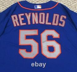 2015 WORLD SERIES REYNOLDS size 46 New York Mets game jersey road blue MLB HOLO