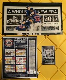 2016 2017 Chicago Cubs Full Season Ticket Book Booklet World Series Tickets Stub