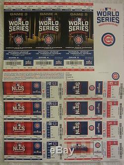 2016 Chicago Cubs Baseball - WORLD SERIES TICKETS UNCUT SHEET OF 11 TICKETS