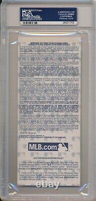 2016 Chicago Cubs World Series Game 4 Full Ticket PSA 9 Mint #1743 Wrigley Field