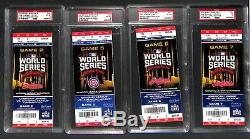 2016 Chicago Cubs Ws Win! World Series Game 2,5,6 & 7 Full Ticket Set All 4 Psa