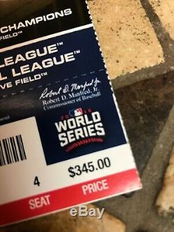 2016 Chicago Cubs vs Cleveland Indians World Series Full Ticket Stub Game 6