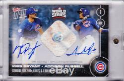 2016 Topps NOW BR-C Kris Bryant Addison Russell Autograph World Series Base /49