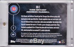 2016 Topps NOW BR-C Kris Bryant Addison Russell Autograph World Series Base /49