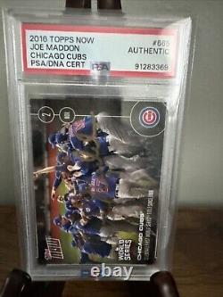 2016 Topps Now World Series #665 Joe Maddon Signed Auto Gold Ink PSA DNA