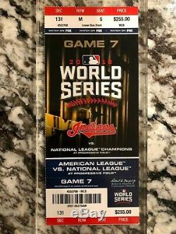 2016 World Series Complete Chicago Cubs Cleveland Indians Game 7 Ticket