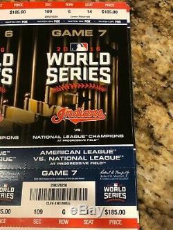 2016 World Series Ticket Stub Game 7 Cubs vs Indians 11/2/16