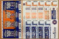 2017 Houston Astros Complete Full Strip Playoff Ticket WC ALDS ALCS World Series