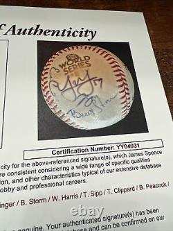 2017 Houston Astros Team Signed World Series Baseball JSA Coa George Springer