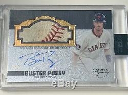 2019 Dynasty Buster Posey 2012 World Series Game Used Baseball Auto 3/5 Mint