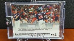 2019 Topps Now #1068A Juan Soto World Series Game Used Relic Auto 34/99 Rare