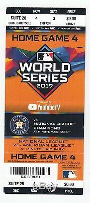 2019 World Series Game 7 Full Ticket Nationals @ Astros Clincher 51245