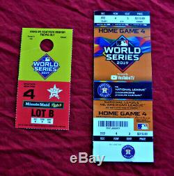 2019 World Series Ticket Stub GAME 7 Washington Nationals vs Astros & PARK STUB