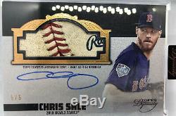 2019 topps dynasty Baseball 5/5 Chris Sale WORLD SERIES USED PATCH LOGO AUTO BOS
