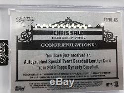 2019 topps dynasty Baseball 5/5 Chris Sale WORLD SERIES USED PATCH LOGO AUTO BOS